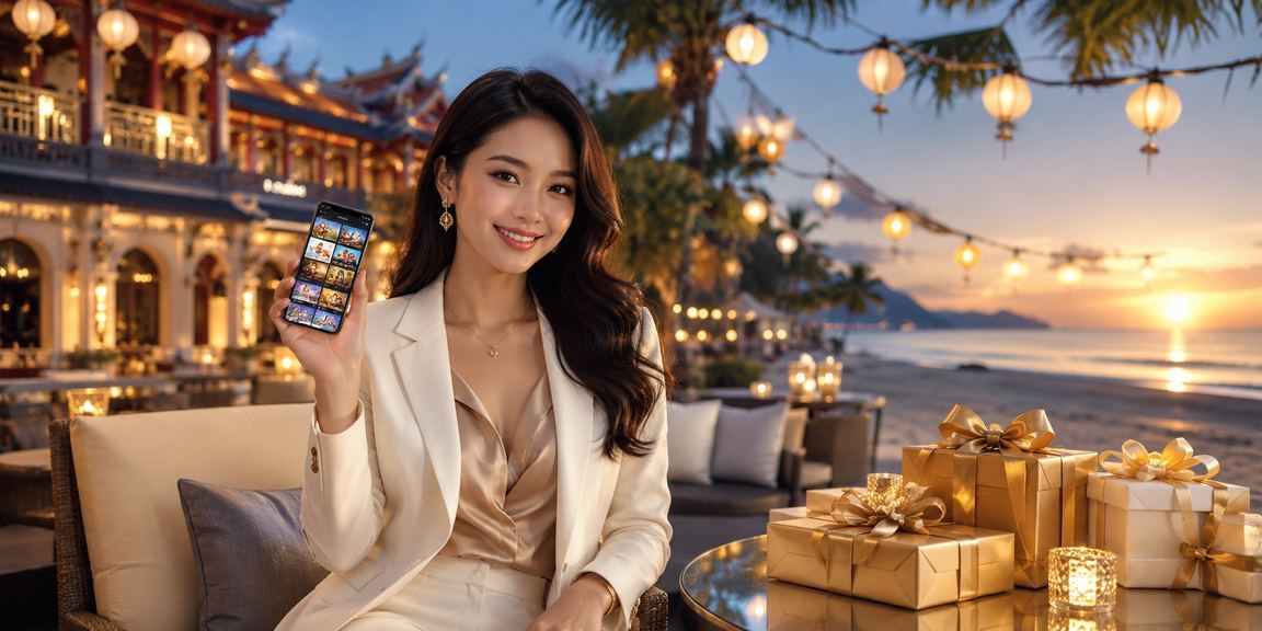 Người chơi tại Huế thư giãn bên bờ biển và tham gia game jackpot trên thiết bị di động